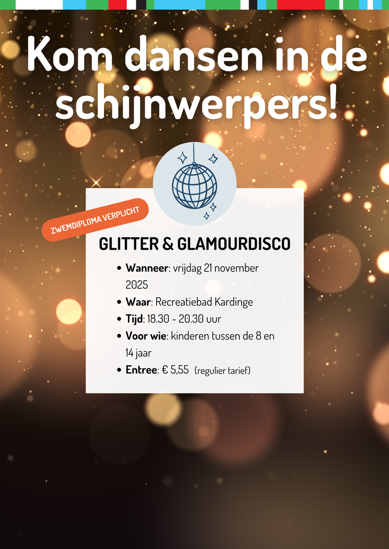 Glitter Glamourdisco Kardinge poster