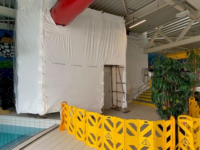 Werkzaamheden glijbaan Sportcentrum Kardinge 1